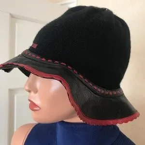 Moschino | Accessories | Moschino Black Cashmere And Leather  display picture 3